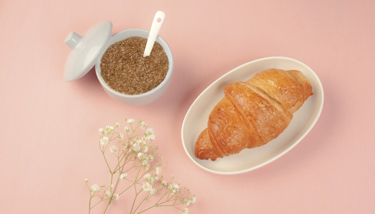 Croissant vegani vuoti dritti