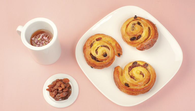 Girelle crema e uvetta